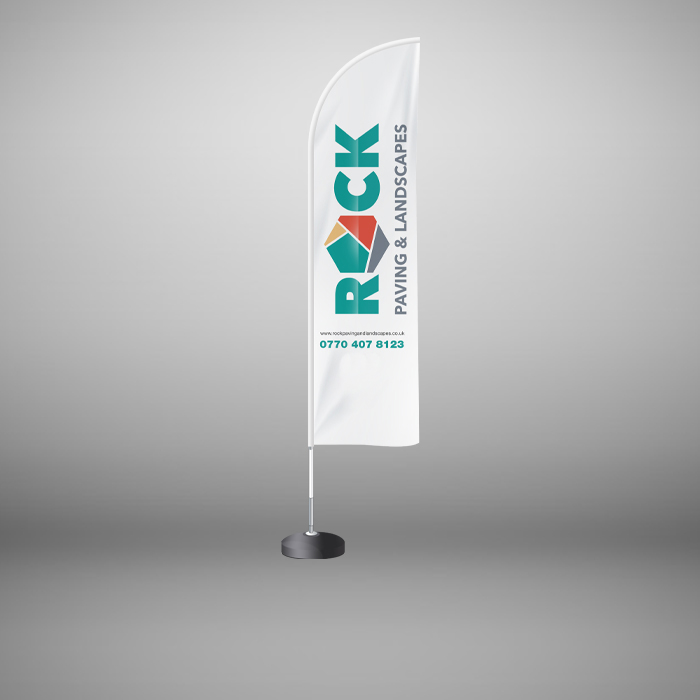 rock paving feather flag Rockpaving